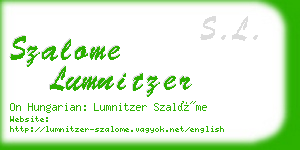 szalome lumnitzer business card